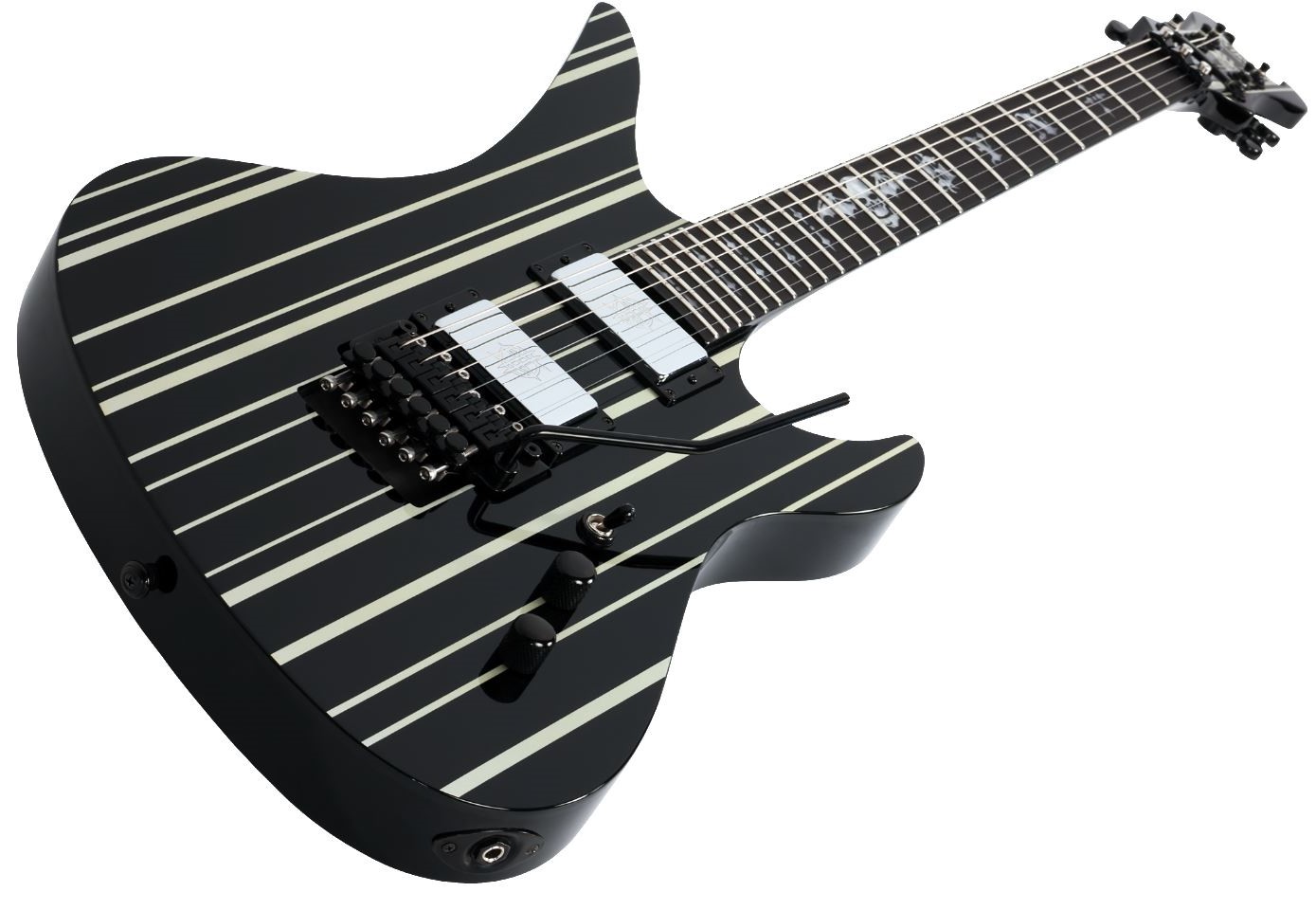Schecter Signature Synyster Custom FR Gloss Black/Silver Stripes