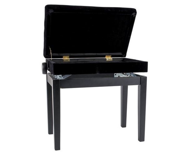 Reimann Pianobank Deluxe mit Notenfach schwarz matt