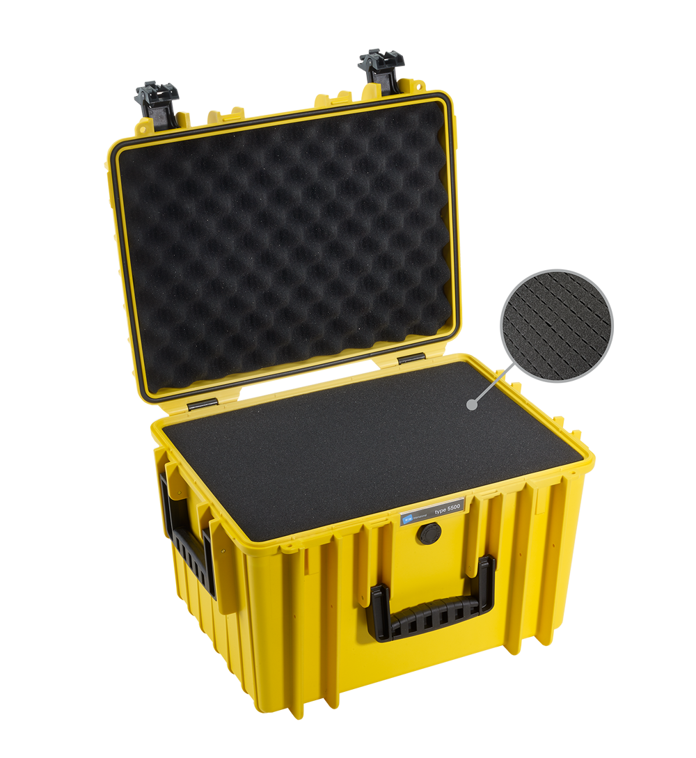 B&W Outdoor Case 5500 Foam yellow