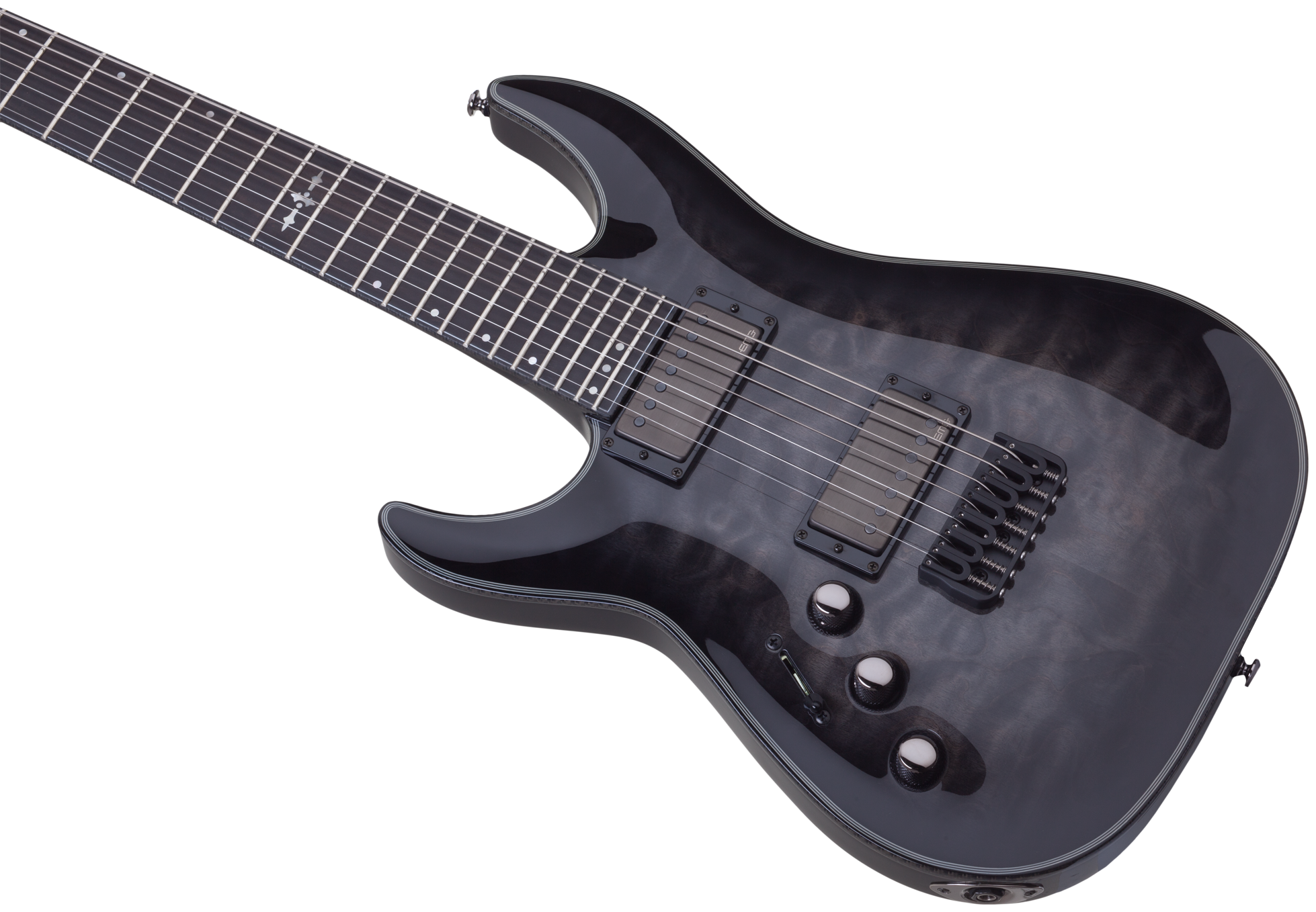 Schecter Hellraiser Hybrid C-7 FR LH Trans Black Burst