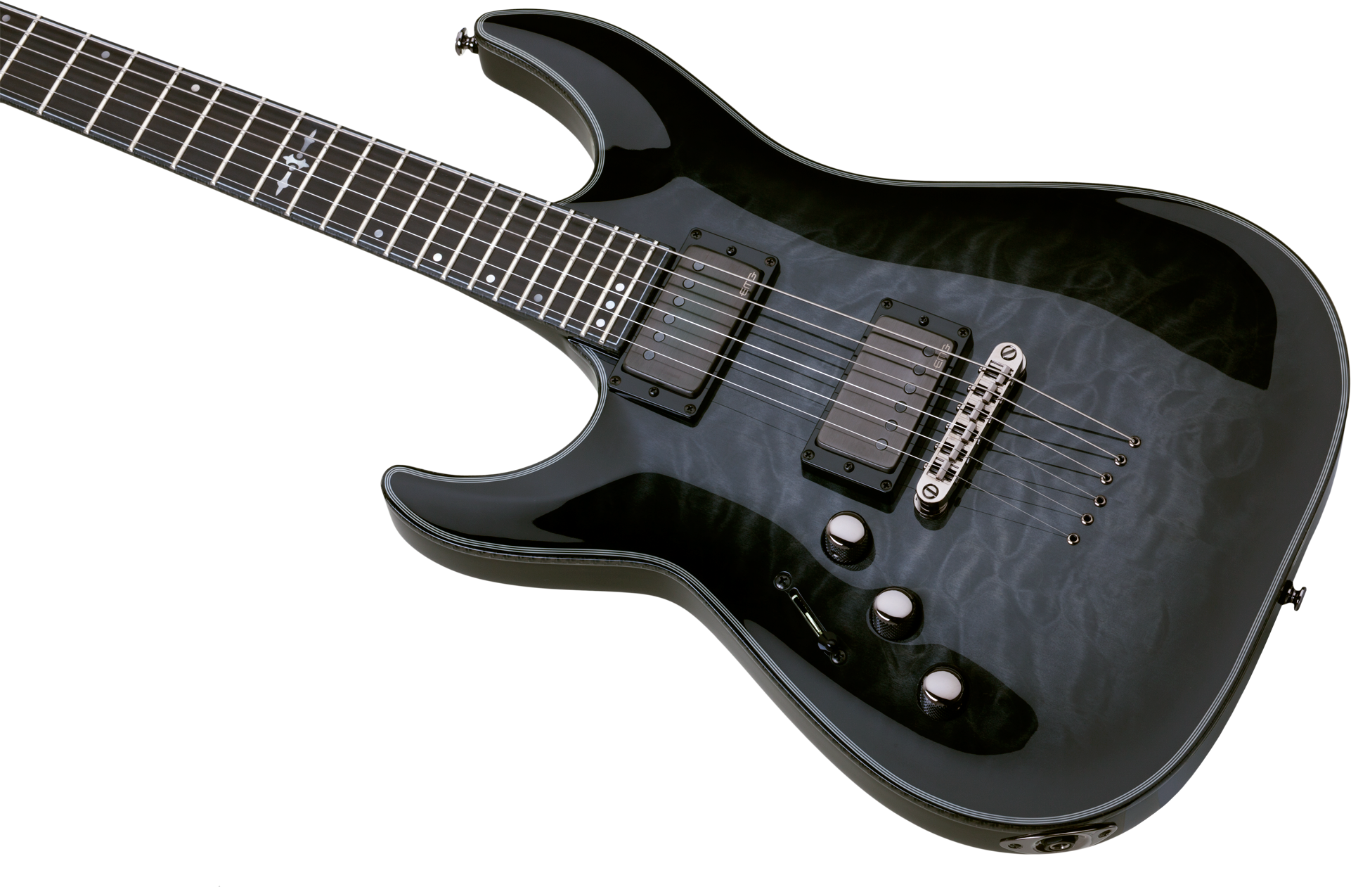 Schecter Hellraiser Hybrid C-1 FR LH Trans Black Burst