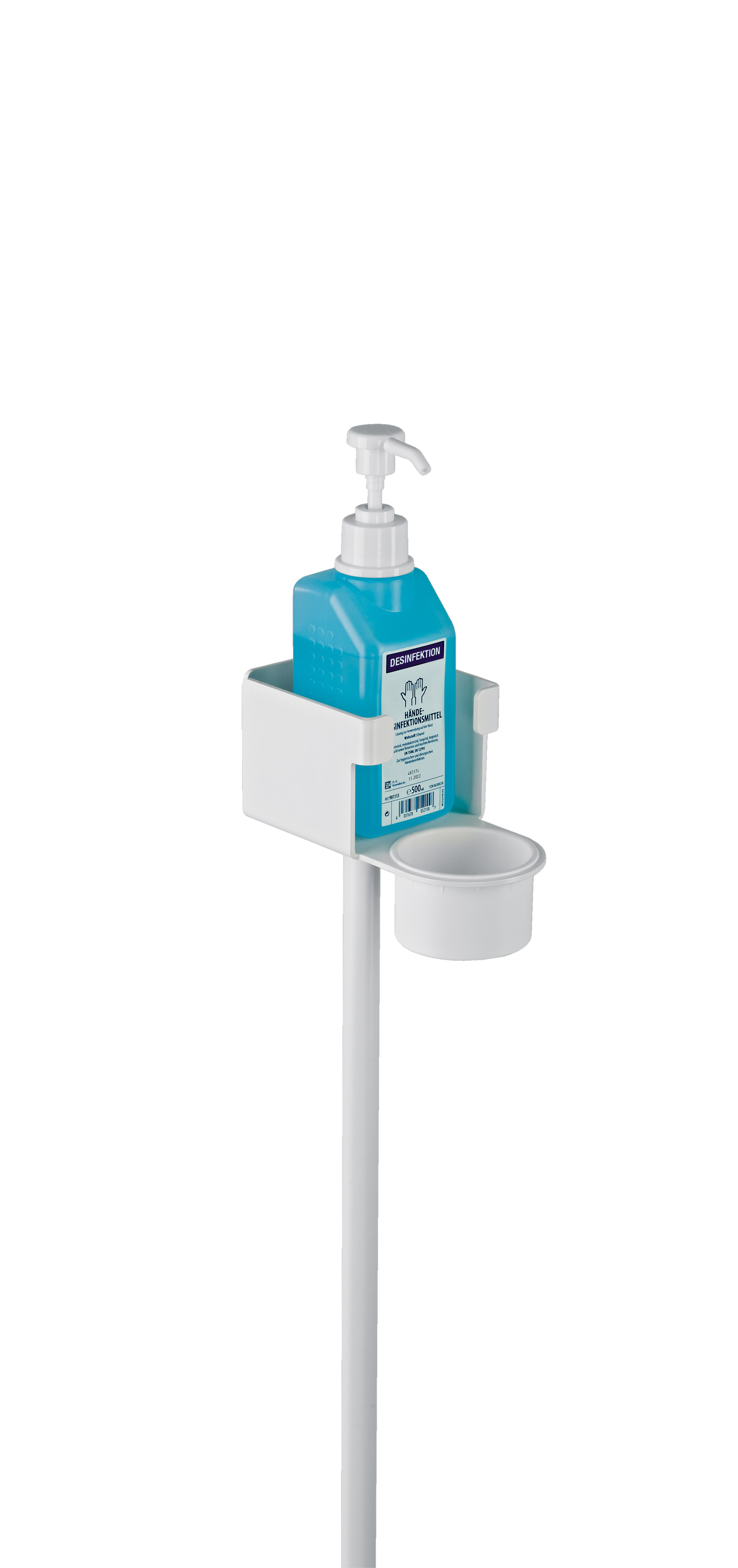K&M 80300-000-76 Desinfektionsmittelständer weiß