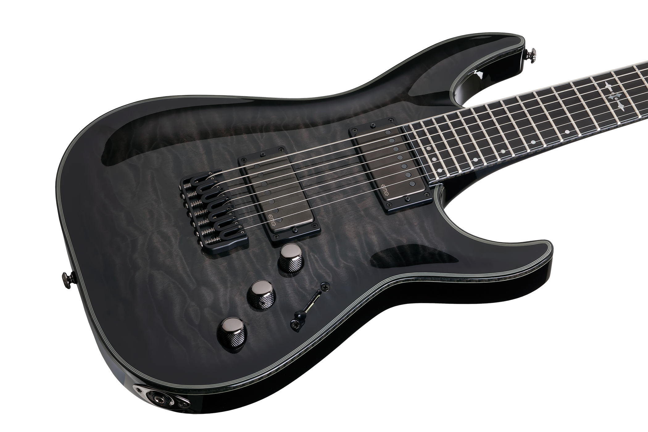 Schecter Hellraiser Hybrid C-7 Trans Black Burst